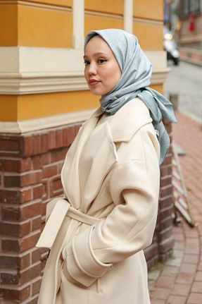 روسری آبی پلی استر Hint İpek - کد 878495771