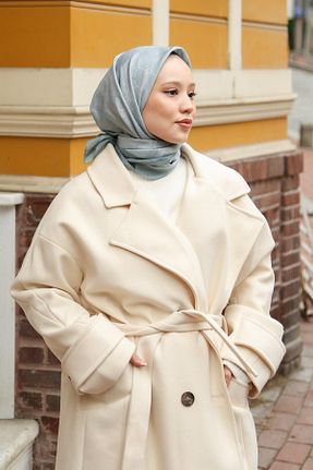 روسری آبی پلی استر Hint İpek - کد 878495771