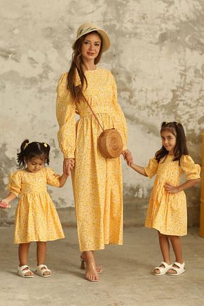 لباس زرد زنانه بافتنی KÜÇÜĞÜM BUTİK - کد 350429118
