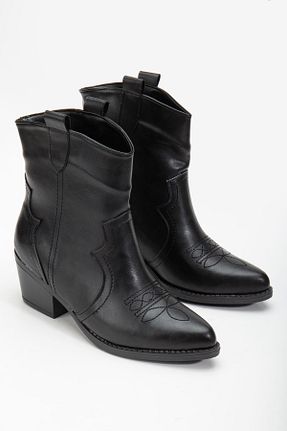 بوت / نیم بوت مشکی زنانه چرم مصنوعی sedora shoes - کد 878524957