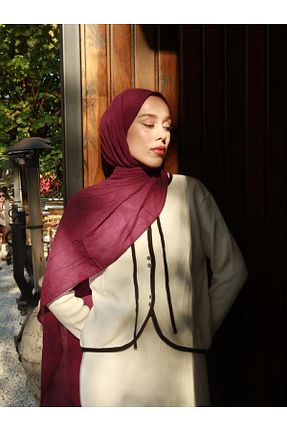 شال بنفش زنانه پنبه ای Modakaşmir - کد 878532026