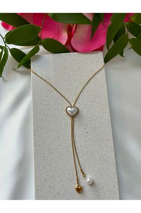 گردنبند استیل ( فولاد ) طلائی زنانه استیل (فولاد) ayscollection - کد 878528685