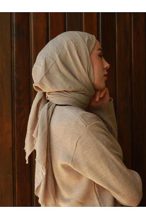 شال قهوه ای زنانه پنبه ای Modakaşmir - کد 878532053