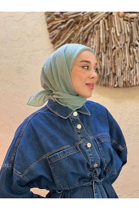 روسری سبز پلی استر Modakaşmir - کد 878532585