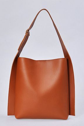 کیف دوشی قهوه ای زنانه چرم مصنوعی bag&more - کد 878535242