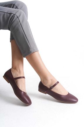 بابت زرشکی زنانه چرم مصنوعی İDOL SHOES - کد 878547964