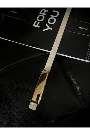 کمربند بژ زنانه چرم مصنوعی Fiori - کد 878549406