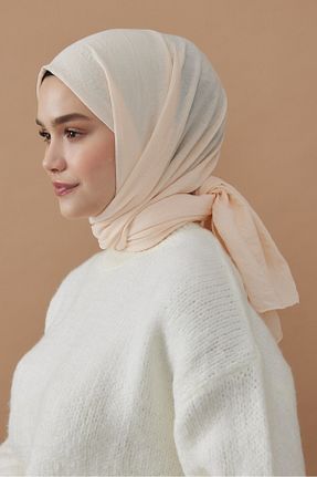 شال بژ زنانه پنبه ای Modakaşmir - کد 878534484