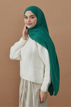 شال سرمه ای زنانه پنبه ای Modakaşmir - کد 878534516