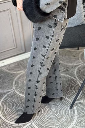 شلوار حجاب طوسی زنانه پنبه پلی استر NAKİ - کد 878558051
