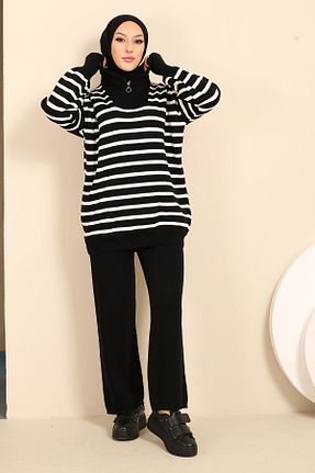 ست بالاتنه و پائین تنه حجاب مشکی زنانه رگولار İmajButik - کد 765770430