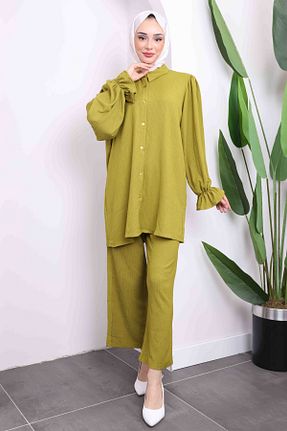 ست بالاتنه و پائین تنه حجاب سبز زنانه رگولار İmajButik - کد 878571414
