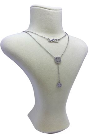 گردنبند جواهر متالیک زنانه زیرکن RUBYBJTR - کد 878585384
