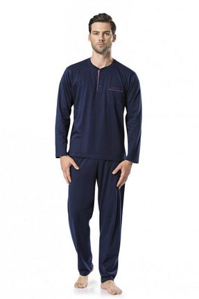 ست لباس راحتی سرمه ای مردانه ساده Pierre Cardin - کد 857971395