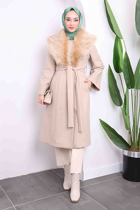 کاپشن حجاب بژ زنانه مخلوط پلی استر İmajButik - کد 878586010
