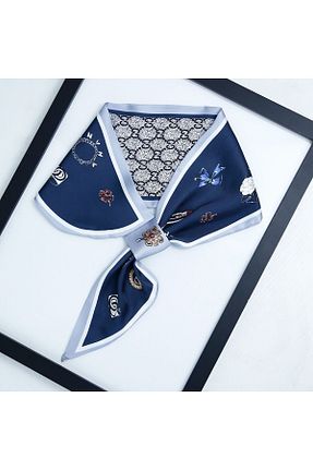 دستمال گردن آبی زنانه پلی استر ElevaGlam - کد 878582910