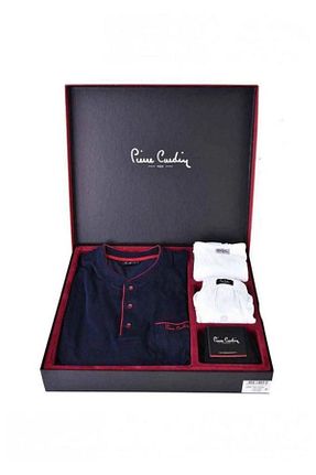 ست لباس راحتی سرمه ای مردانه ساده Pierre Cardin - کد 878586217