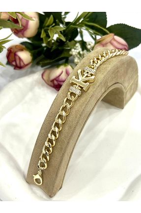 دستبند جواهر زرد زنانه زیرکن FASHİON JEWELRY - کد 878604081