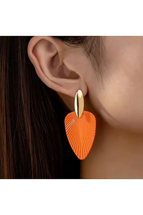 گوشواره جواهر نارنجی لزران Fasion Jewelry - کد 860506898