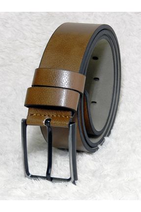 کمربند قهوه ای مردانه چرم مصنوعی Shine Leather - کد 878601227