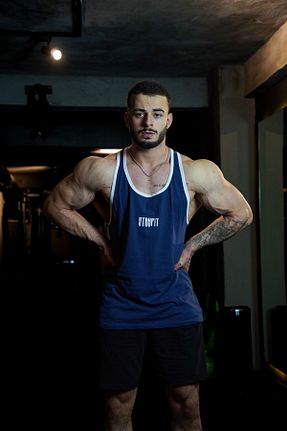 رکابی اسپرت آبی مردانه پنبه StayFit Wears - کد 854676306