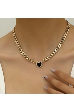 گردنبند استیل ( فولاد ) زرد زنانه روکش طلا Happy Vibes - کد 878620253