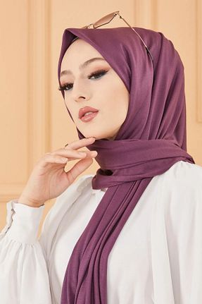 روسری بنفش %100 پنبه Güneş - کد 870677182