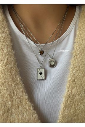 گردنبند جواهر طوسی زنانه استیل ضد زنگ aksesuaris - کد 878621218