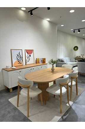 میز ناهار خوری قهوه ای ثابت Home - کد 878672415