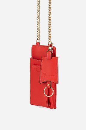 کیف کمری قرمز زنانه چرم خالص Charmwing - کد 878704305