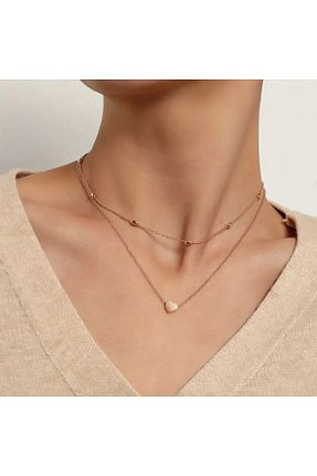 گردنبند جواهر زرد زنانه AyOn design - کد 876312029