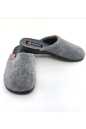 دمپائی خانگی طوسی مردانه پارچه ای Gezer - کد 878843093