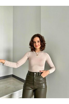 بادی بژ زنانه یقه دوچرخه Butik - کد 878722393