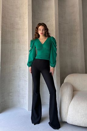بلوز سبز زنانه ساده bacc - کد 878730123
