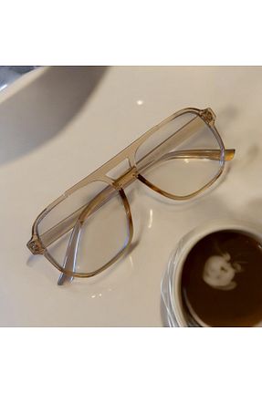 عینک محافظ نور آبی بژ زنانه 53 HMG Aksesuar - کد 878747687