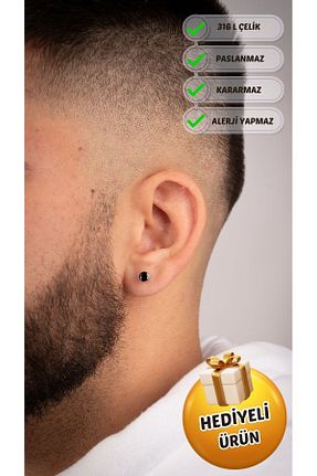 گوشواره استیل (فولاد) سفید زنانه استیل (فولاد) Piercing Market Steel & Silver - کد 654361845