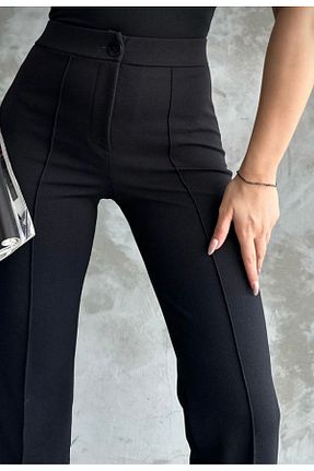 شلوار پارچه ای مشکی زنانه بلند kiraz butik - کد 878762871