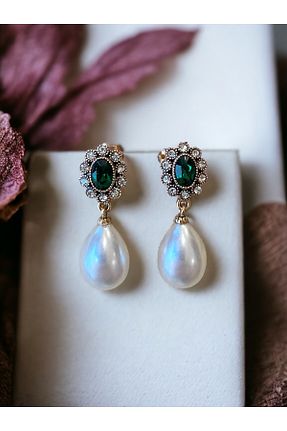 گوشواره مروارید سبز FAYRA ACCESSORIES - کد 878783194
