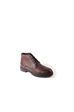 بوت برفی قهوه ای مردانه چرم خالص Pierre Cardin - کد 878778681