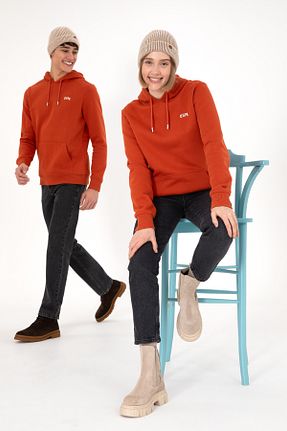 سوئیشرت نارنجی مردانه ساده U.S. Polo Assn. - کد 861180332
