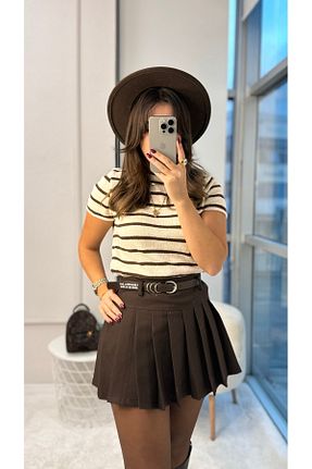 پلیور قهوه ای زنانه رگولار butiktulayyalcintas - کد 878816679