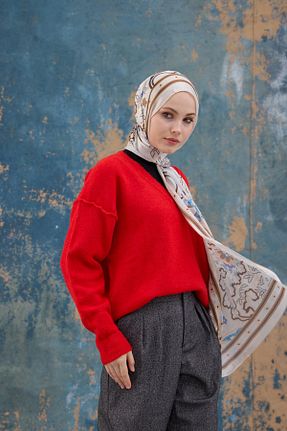 شال بژ زنانه پنبه پلی استر İpekhan - کد 878837639