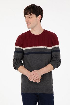 پلیور طوسی مردانه ساده U.S. Polo Assn. - کد 878863099