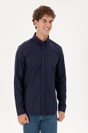 پیراهن سرمه ای مردانه یقه پیراهنی U.S. Polo Assn. - کد 878909561