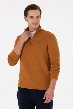 سوئیشرت قهوه ای مردانه ساده U.S. Polo Assn. - کد 878913339