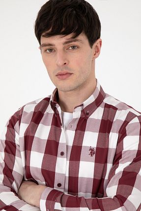 پیراهن قهوه ای مردانه یقه پیراهنی U.S. Polo Assn. - کد 878910376