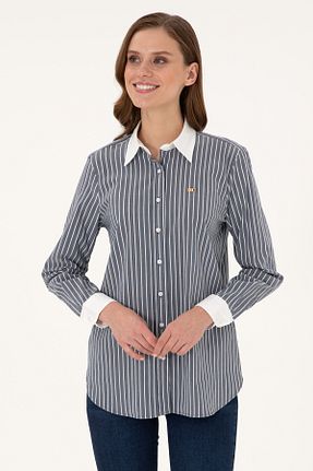 پیراهن سرمه ای زنانه یقه پیراهنی U.S. Polo Assn. - کد 878914698