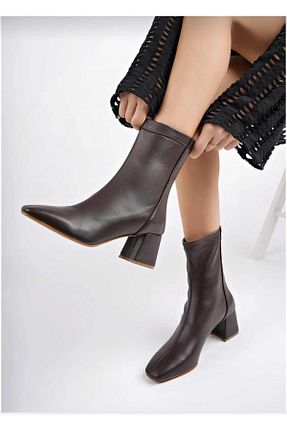 بوت / نیم بوت قهوه ای زنانه پاشنه تخت Divax - کد 878929429