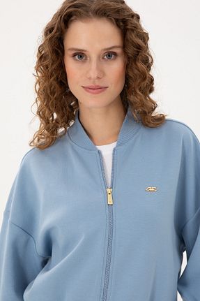 سوئیشرت آبی زنانه ساده U.S. Polo Assn. - کد 878940612