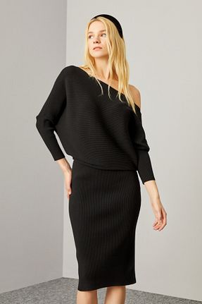 لباس مشکی زنانه تریکو Naramaxx - کد 680175282